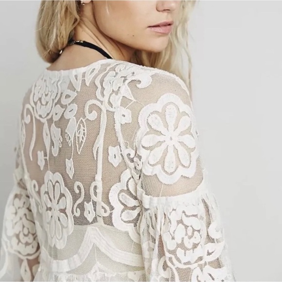 Jen’s Pirate Booty x Free People El Sol dress XS Fairy Core Little White Dress - Picture 5 of 11